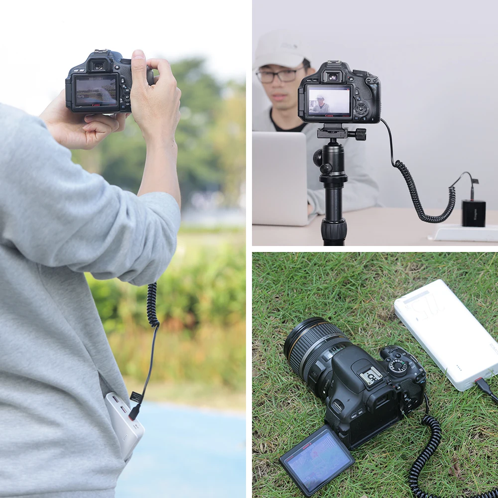 KingMa LP-E8 imitacja baterii z rodzaj USB-C Adapter do canona EOS 700D 650D 600D 550D pocałunek X4 X5 X6 T2i T3i T5i kamery