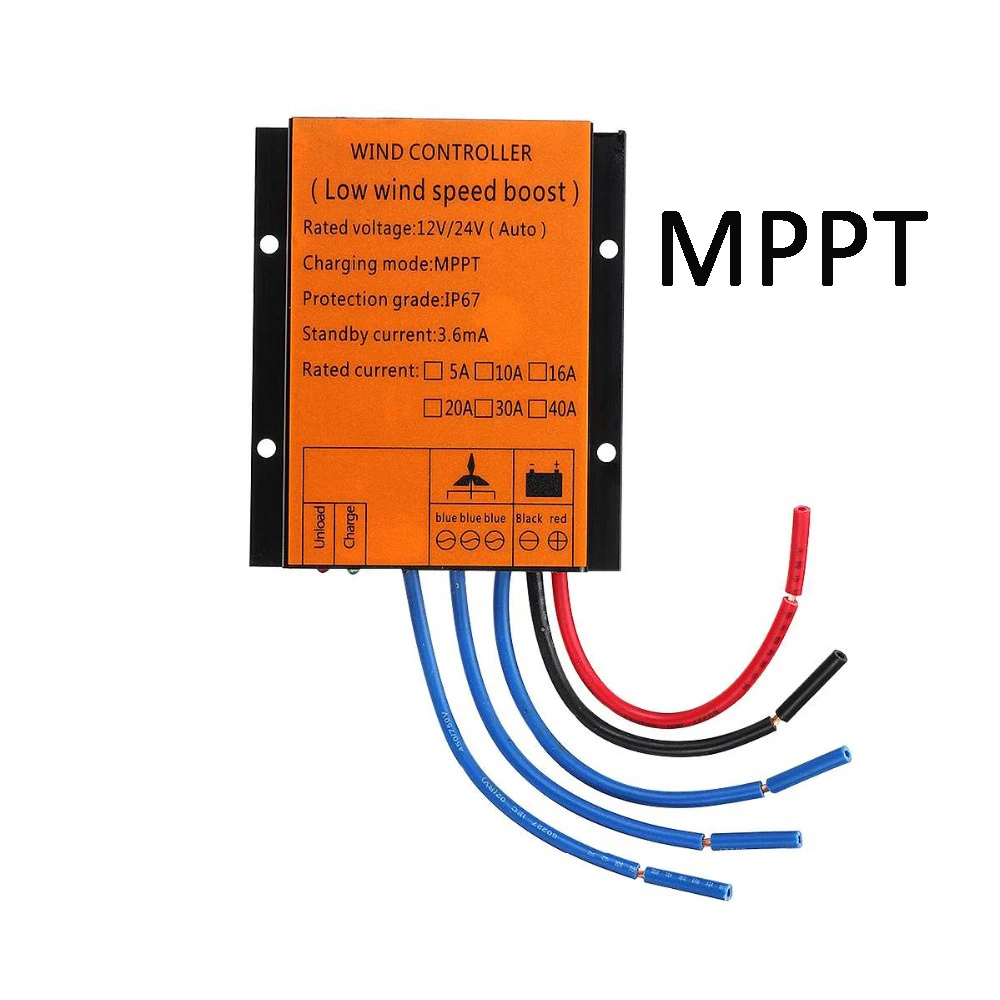 風力タービン発電機用ユニバーサルMpptコントローラー,500w,600w,800w,1000w,12v,24v,自動,48v,低風力ブースター,風車用レギュレーター