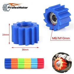 Motorbike Chain Roller M8 M10 Tensioner Pulley Wheel Guide For Yamaha Honda Kawasaki Suzuki Yzf Rmz Klx Crf Dirt Bike