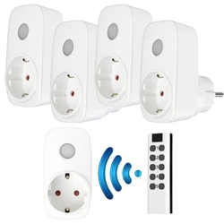 16A 220V Smart Plug EU French Socket RF Switch 433Mhz Universal Remote Control Controller Programmable Light Electrical Outlets