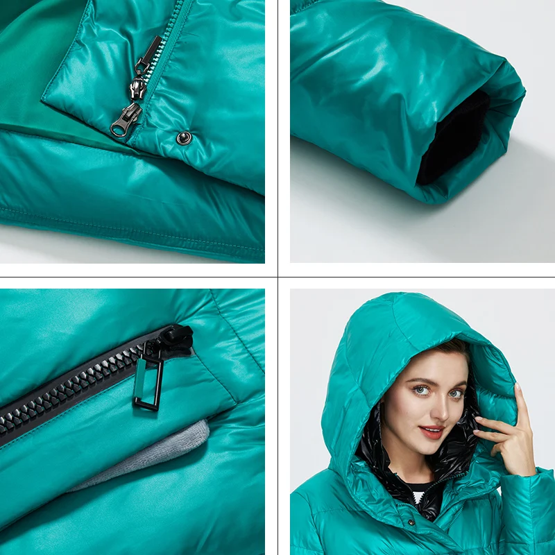 GASMAN 2022 Women\'s winter jacket hooded down parka Women\'s coat zipper warm outwear Female fashion thick puffer jacket new 072