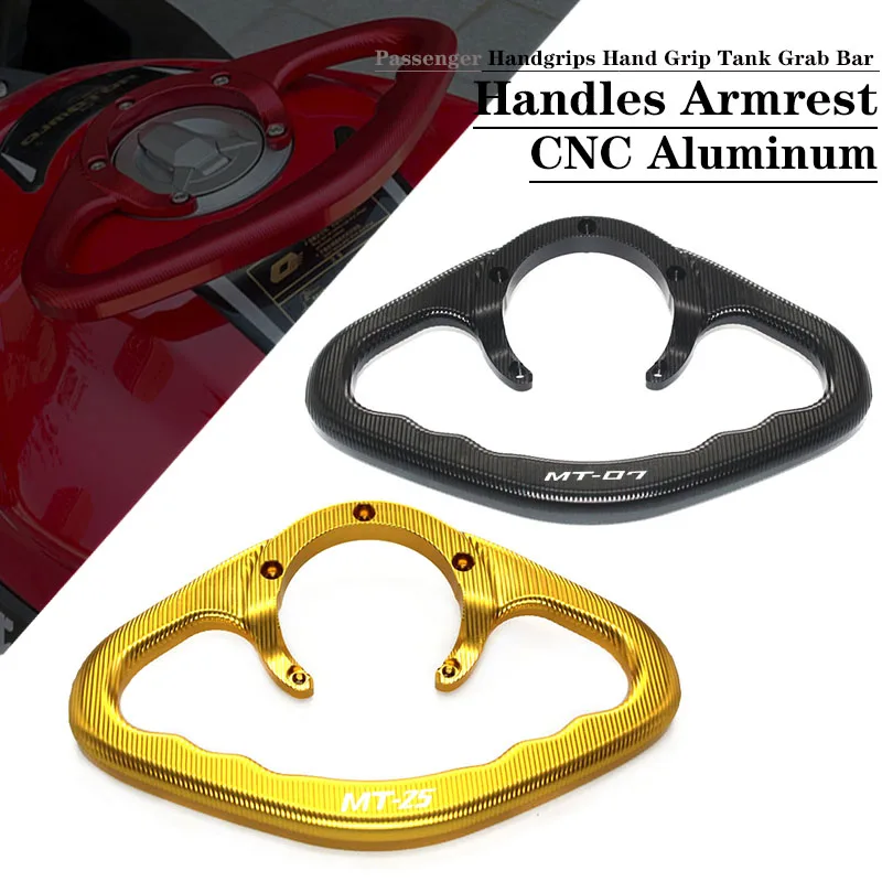 Motorcycle CNC Passenger Handgrips Tank Grab Bar Handles Armrest Fit For MT-07 MT-03 MT-09 MT-25 MT 03 07 09 25 MT09 MT03