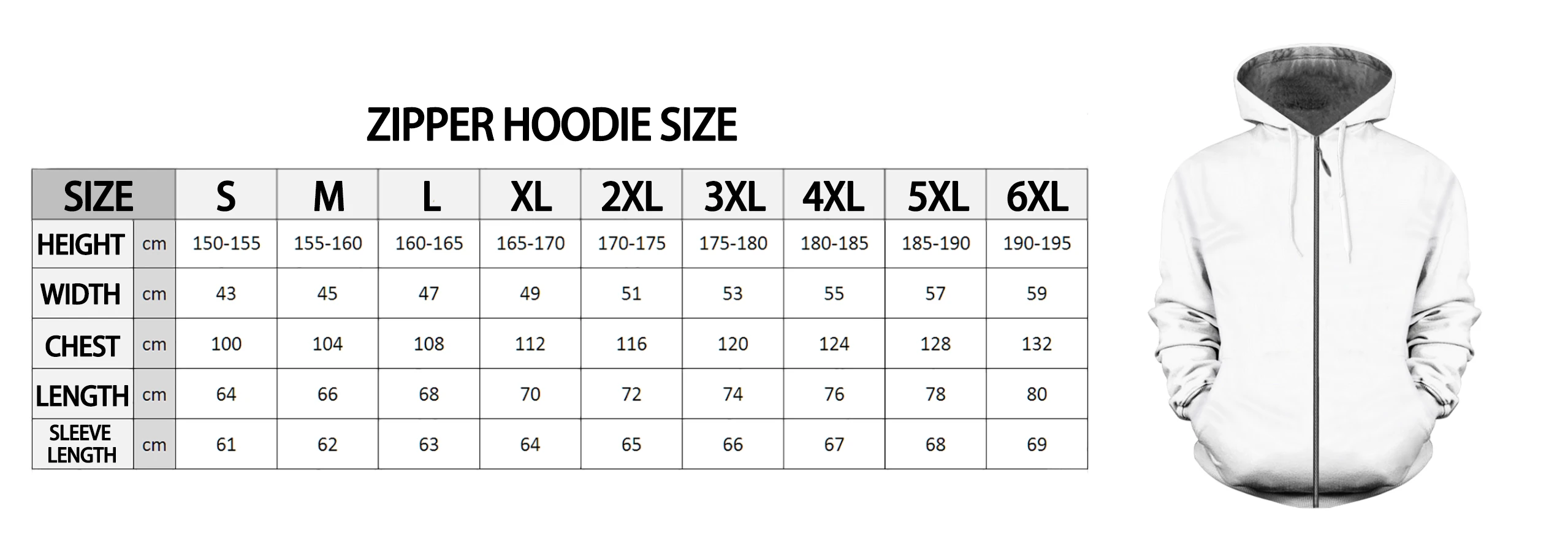 Размера плюс Zip Hoodie7