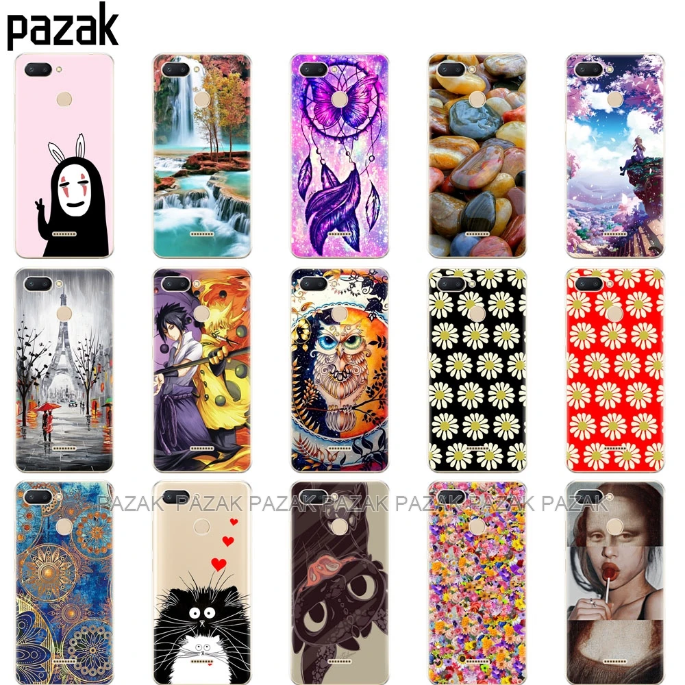 جراب سيليكون لهاتف Xiaomi Redmi 6 ، حماية كاملة ، ناعم ، غلاف خلفي ، ممتص الصدمات ، hongmi 6