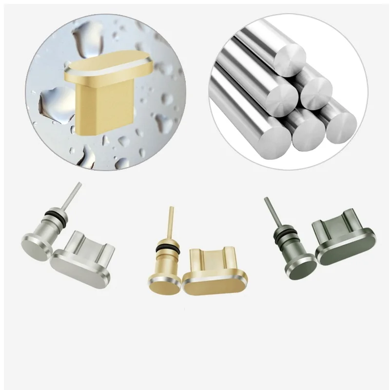 2PCS Micro USB ชาร์จโทรศัพท์พอร์ต + แจ็คหูฟัง 3.5 มม.Micro USB ป้องกันฝุ่นปลั๊กสําหรับ Xiaomi สําหรับ Huawei ดึงการ์ด PIN 3 ใน 1