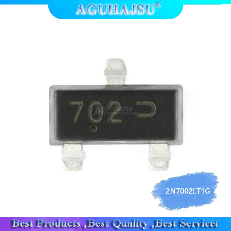 50 Uds 2N7002LT1G SOT23 2N7002 SOT SMD 702 MOSFET de señal pequeña 60 V, 115 mA, canal N nuevo y original