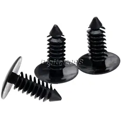 Yetaha 50pcs 8mm Hole Door Rivet Push Clip Lined Cover Barbs for GM Ford Chrysler Nylon Car Fender Bumper Shield Retainer  Rivet