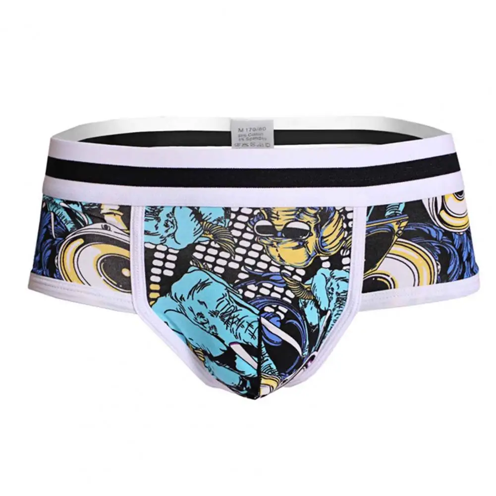 Hot ！Men Sexy Underwear Longjiang Men\'S Underwear Sexy Mid-Waist Breathable Cotton Boxer Shorts Printed Underwear  трусы мужские