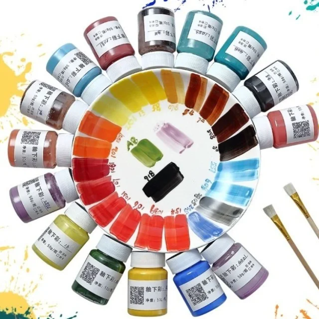 12 Colors Pigment Powder Ceramic Art Coloring Gouache Pigment Diy Painting Ceramics  Material Art Supplies carving tool