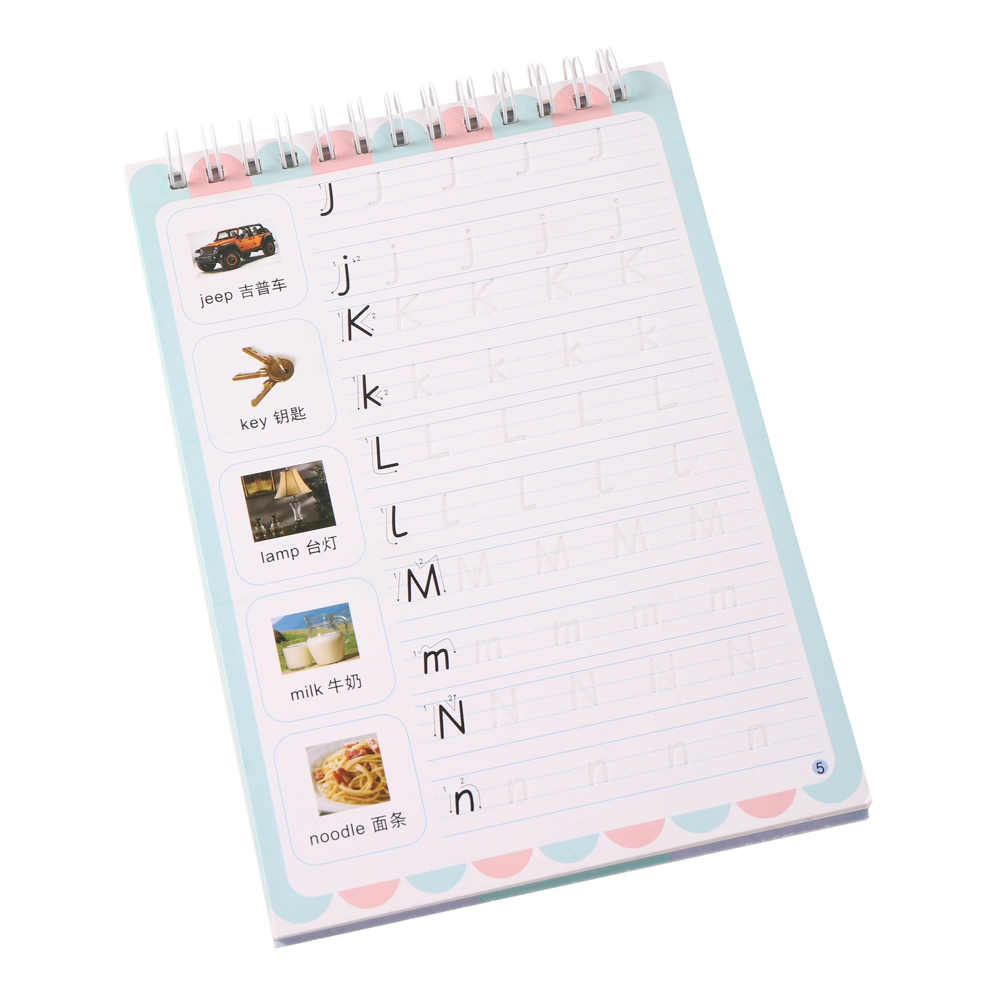 English Letter Handwriting Calligraphy Copybook Children Groove Practice Copybook Handwriting Skill Training Template Workbook