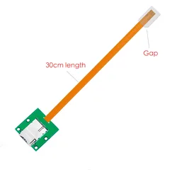 Cable de extensión de zócalo con ranura para tarjeta SIM estándar de 30cm, tamaño completo a tamaño completo con placa fija PCB