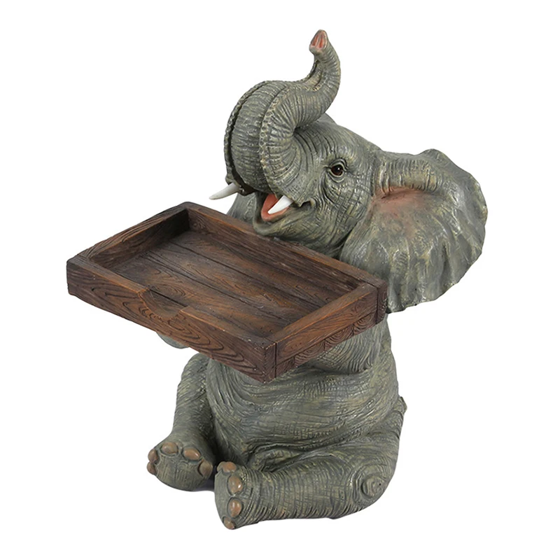 Original Storage Decoration Handicraft Pen Holder Business Card Holder Ashtray Elephant Shape Creative Home Office Storage