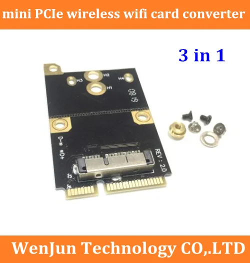 

3 in 1 MINI PCI-Express PCIe to wireless wifi card Adapter Card BCM94360CS BCM94331CD BCM94331CSAX for macbook Pro/Air