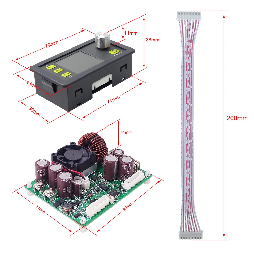 DPS5020 50V 20A Bluetooth USB Communication CV/CC DC-DC Step-Down Power Supply Buck Converter Module Voltage Regulator Voltmeter