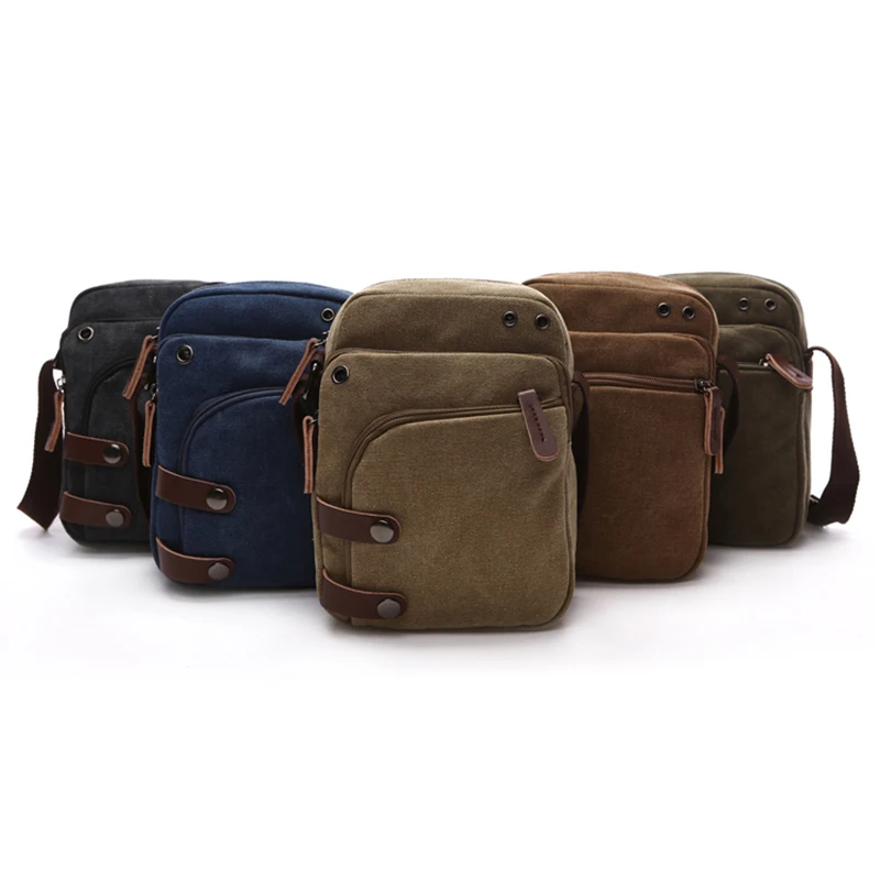compact travel bag for men Bag, Small 5.5w x 10h x 5d Small Vintage Travel Crossbody/Backpack