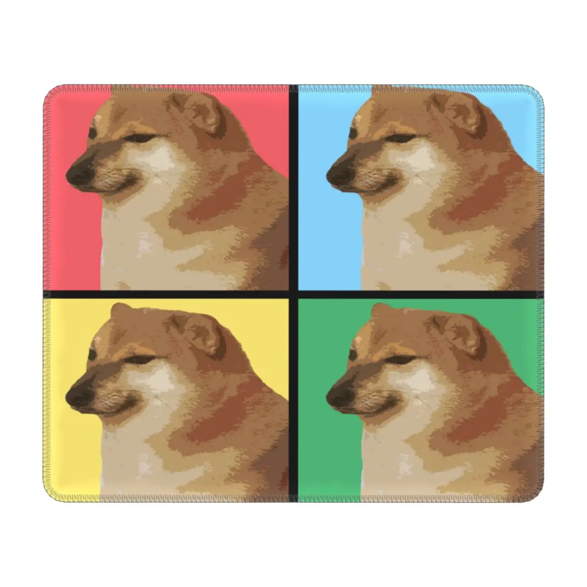 Vaporwave Aesthetic Cheems Mouse Pad Anti-Slip Rubber Base Gamer Mousepad Accessories Shiba Inu Doge Meme Office Laptop Mat