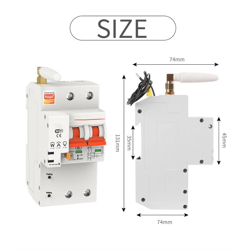 Imagem -06 - Smart Life Wifi Circuit Breaker com Monitoramento do Consumo de Energia App Controle Remoto Voice Control Via Alexa 2p