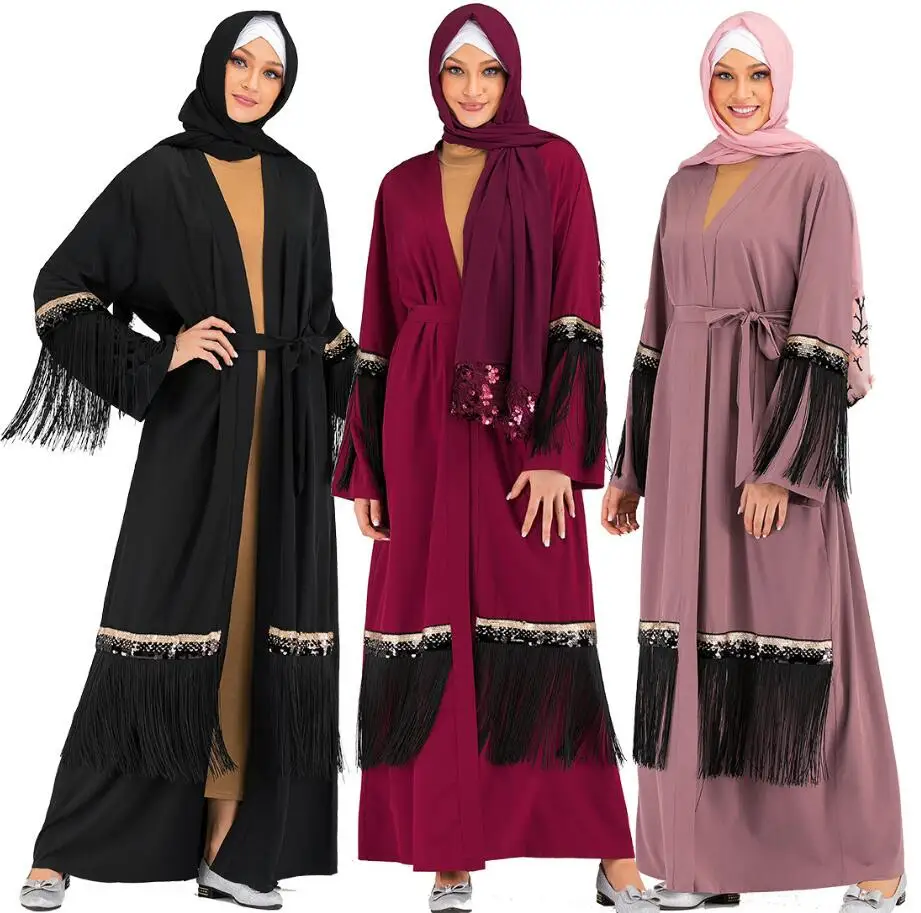 

Women Ramadan Abayas Muslim Dress Caftan Kimono Cardigan Abaya Kaftan Dubai Qatar UAE Oman Robe Femme Islamic Clothing a1262