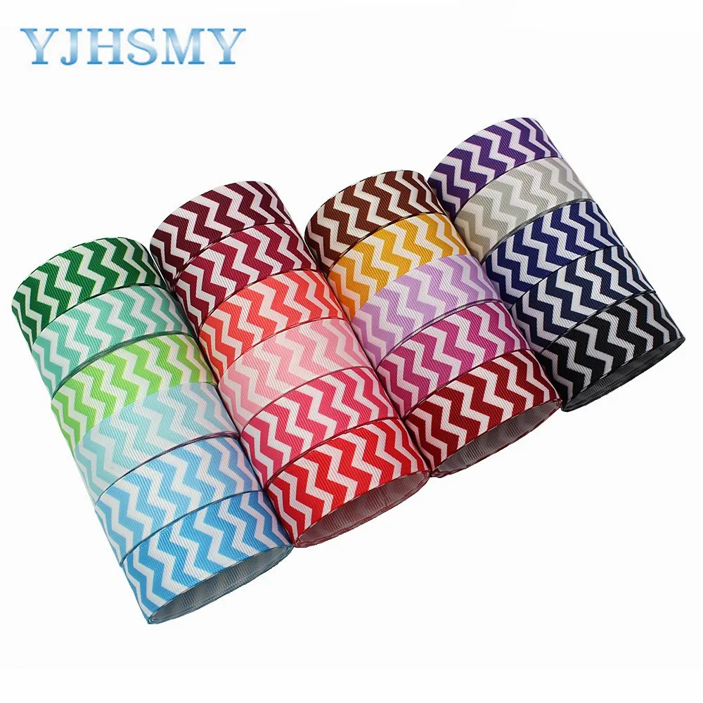 Picture: L-20829-888 1”Wave pattern print Pattern Ribbon , 5 yards DIY handmade hair accessories Material , Bow Decoration
