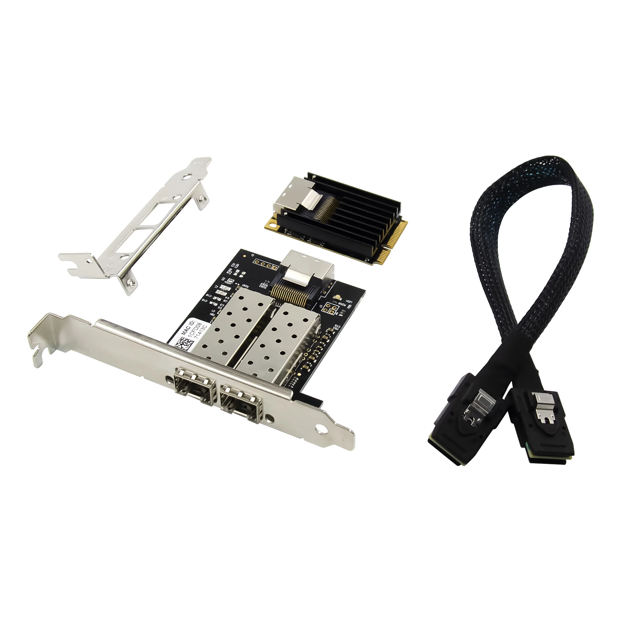 MINI Pci-e to Dual port Gigabit Ethernet Server NIC network card 1000M mini PCIe SFP fiber network card INTEL 350AM2 Chipset