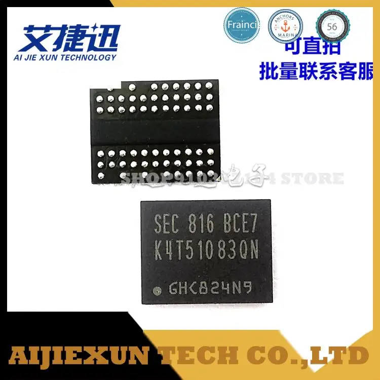 10pcs/lot K4T51083QN-BCE7 K4T51083 BGA Memory IC CHIPS NEW AND ORIGIANL