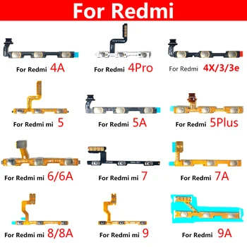 Güç Ses Düğmesi Yukarı Aşağı Anahtar Flex Kablo Xiaomi Redmi 10 4 Pro 5 Artı 3/3 S 4A 4X 5A 5 6/6A 9A 8A K30 8 9