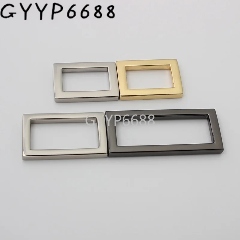 10-30-100pcs 6 colors 12 19 26 32 38mm inside alloy material square buckle for chain purse bag strap adjust buckle accessories