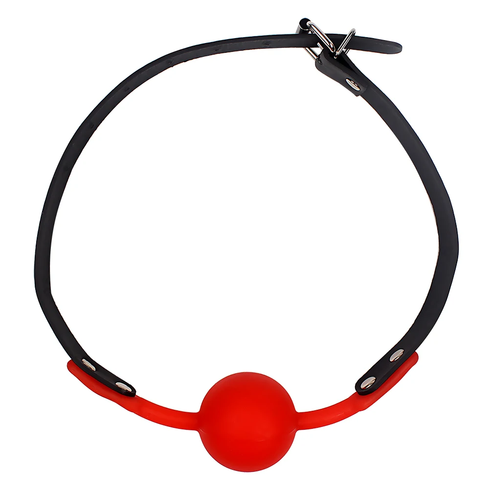 Silicone Ball Mouth Gag Erotic Products  PU Leather Band Bondage Adult Games Oral Fixation 4 Colors Sex Toys for Couples