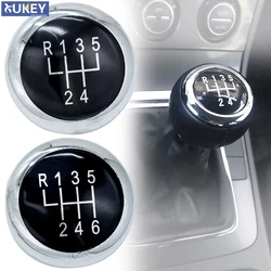 Chrome 5 Speed Car Gear Knob Cap Cover Shift Lever Head Cover For For VW Passat B6 2005-2011 B7 2010-2014 CC 2009-2012