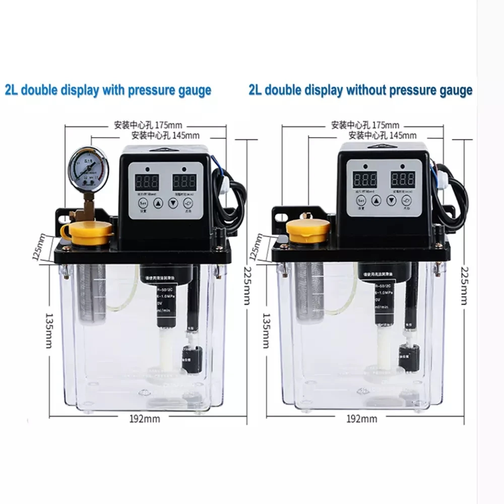 0.5/1/2 220V CNC Liters Lubricant Pump Automatic Lubricating Oil Pump Oil Injector Electromagnetic Lubrication Pump Lubricator