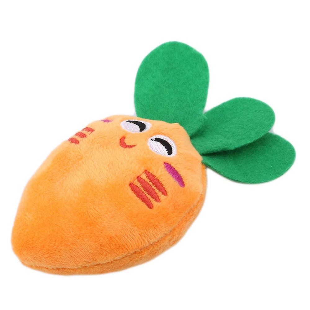 Squeaky Dog Toys Vegetables Plush Puppy Dogs Toy Sound Squeaker Chew Pet Bite Play Carrot Chili Pumpkin Eggplant Mushroom Plush