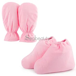 Segbeauty Larger Pink Paraffin Wax Gloves Heated SPA Mittens Foot Liners Hot Warmer Hand Therapy Thermal Treatment