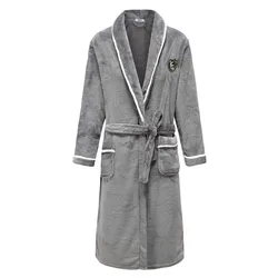 Flanella uomo indumenti da notte vestaglia inverno corallo abito in pile indumenti da notte abbigliamento per la casa accappatoio spesso cintura tasca camicia da notte