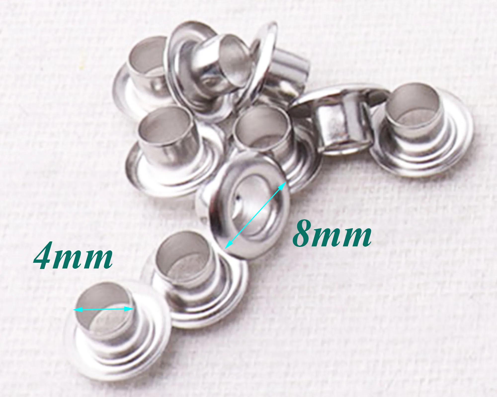 100-400 PCS Silver MINI Eyelets,For Clothes Leather Canvas Bag Rivet Studs-1/16\