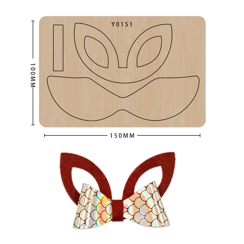 قوالب خشبية لتقوم بها بنفسك القوس سكرابوكينغ الجلود قطع قالب اليدوية الديكور Bowknot قطع يموت مناسبة لآلات النار الكبيرة