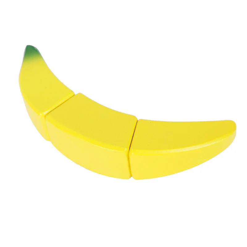 Simulation Magnetic Montessori Fruit Play House Strawberry Watermelon Banana Durian Seasoning Baking Toy Wooden Educational Toys