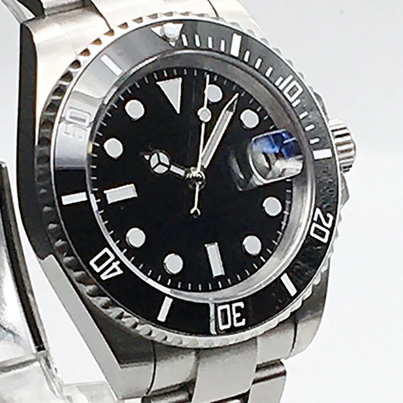 

New 40mm men's luxury automatic mechanical watch men's stainless steel waterproof watch Relogio Masculino relojes para mujer