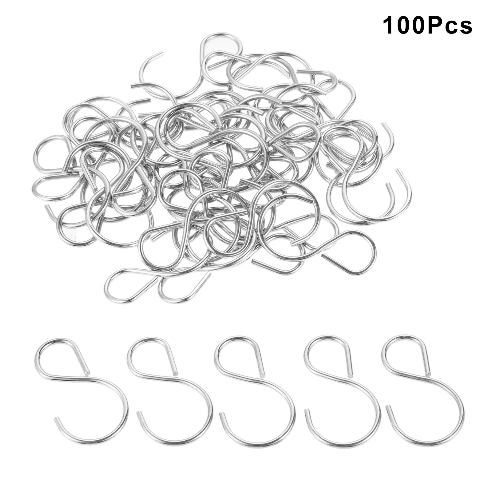 

100Pcs Multipurpose Hanging Hooks Kitchen Bathroom Bedroom Hooks for Hanging Clothes Towel Bags Jewelry Tablewares