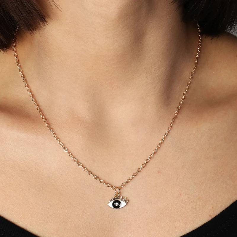 Aihua Heißer Verkauf Hohl Dreieck Herzen Mond Sterne Halsketten für Frauen Colliers Kette Halsketten Bijoux Collier Femme – Detail 24