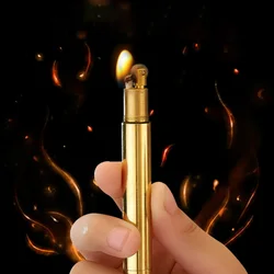 Mini Brass Portable Kerosene Oil Lighter For Cigarette Luxury Small Vintage Gold Gasoline Fuel Fire Starter Dropship Suppliers