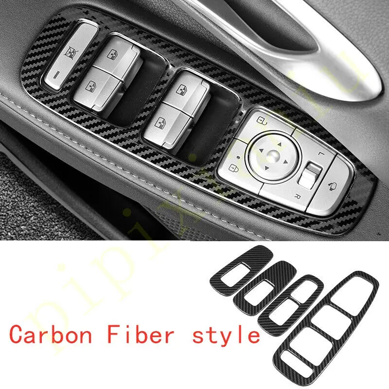 

Carbon fiber Inner Window Switch Panel Cover Trim For Hyundai Sonata 2020-2021 car accessories