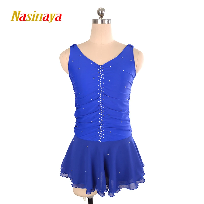 Nasinaya Figure Skating Competition Training Women's Children's Rhythmic Gymnastics Performance Folding Sleeveless Dress