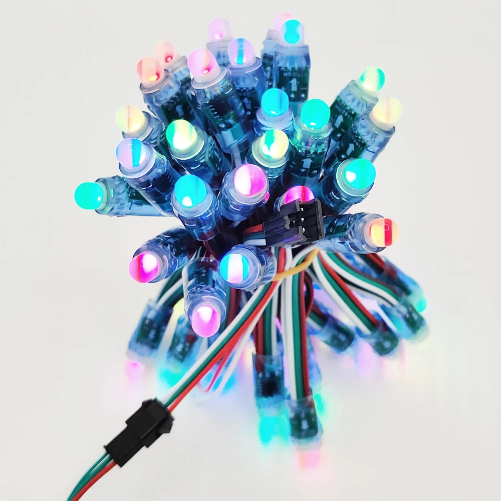 DC5V 12mm 50pcs LED WS2811 LED Módulo de pixel Luz String Digital RGB Full Color para decoração externa à prova d'água IP67