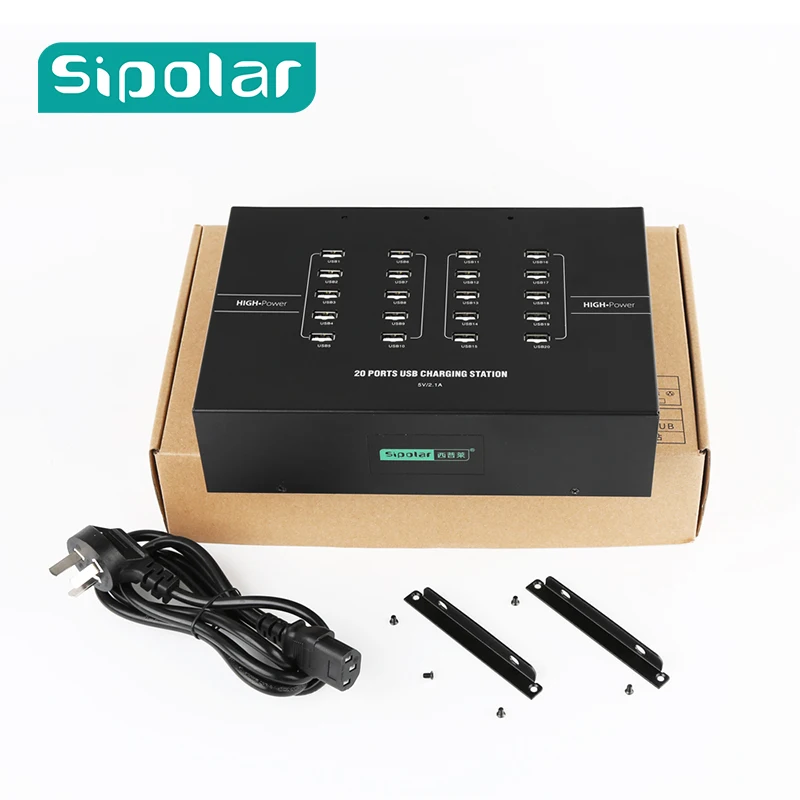 Sipolar C-220 Powered USB 20 port Hub mobile phone charging station for iPhone 7 Plus, 7, iPhone 6 plus, 6, 5s, se iPad Pro