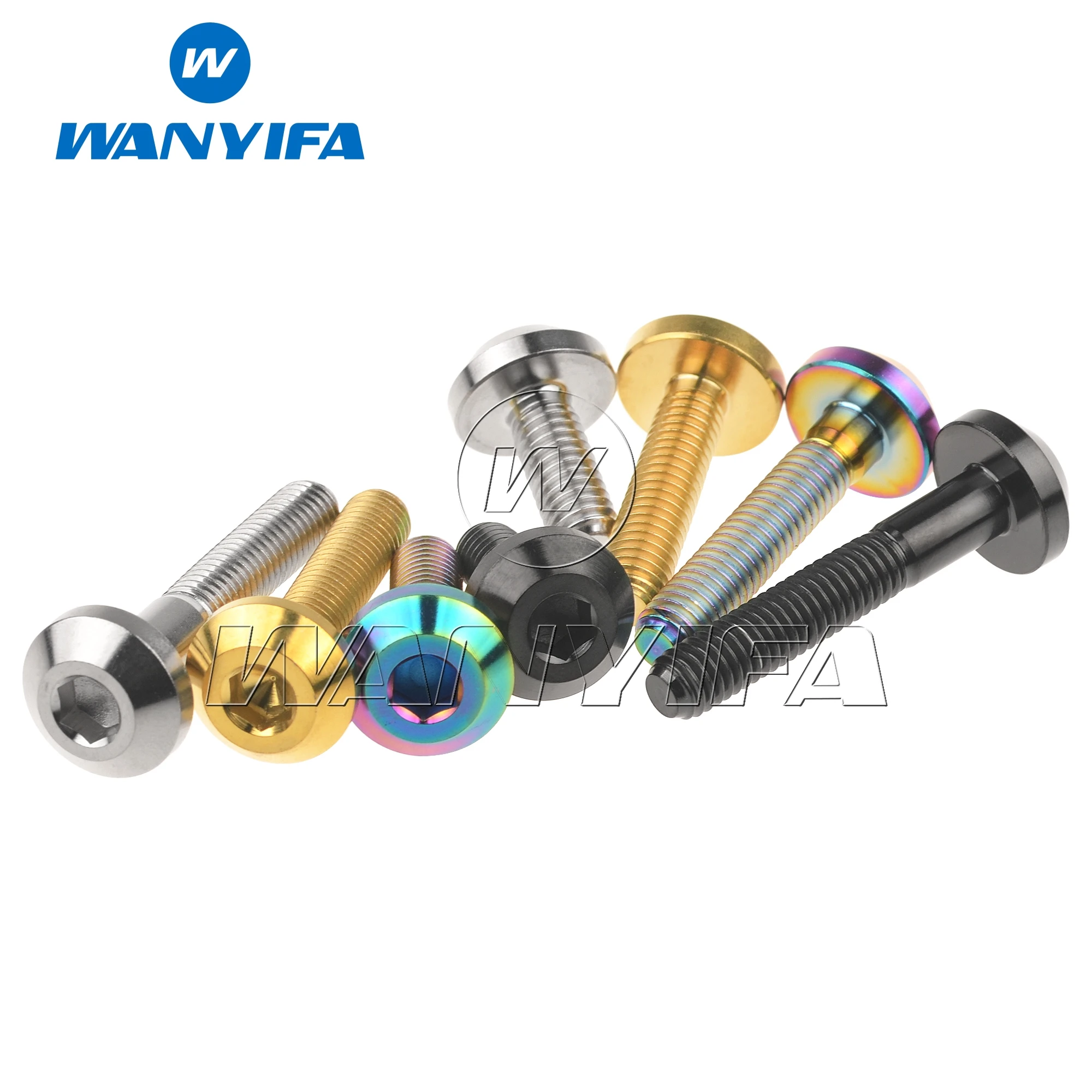 Wanyifa Titanium Ti Bolt M6x12 15 20 25 30 35mm Allen Key Head Screw for Bicycle Motorcycle Brake