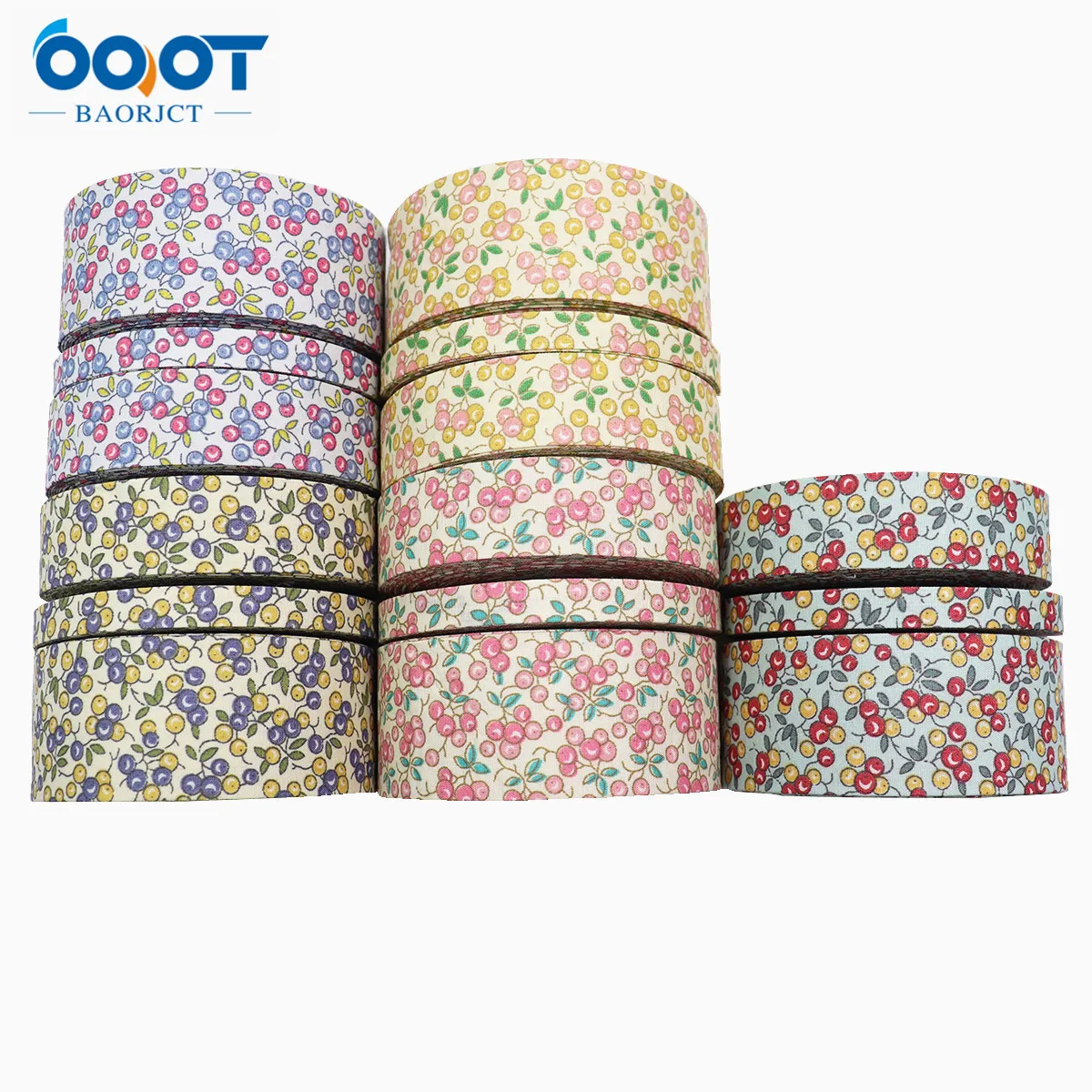 Double-Sided Fruit Thicken Cloth Ribbon 5Yards M-21820-1446 38MM DIY Crafts Hairclip Apparel Accessories And Sewing Decorations