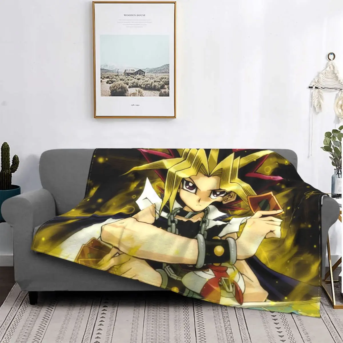 Yugioh-mantas de decoración de vellón ultrasuaves para ropa de cama, edredón fino de felpa para dormitorio