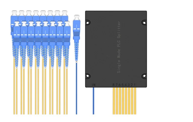 

SC/ UPC 1x16 PLC Fiber optical splitter single mode with SC UPC connector FTTH SC 1x16 PLC ABS optic splitter box