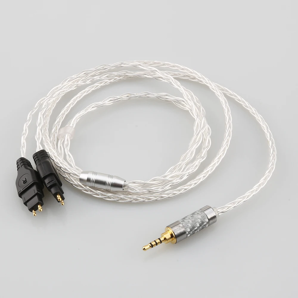 Nowy 3.5mm 2.5mm XLR 4.4mm 8 rdzeń posrebrzane kabel do słuchawek OCC dla Sennheiser HD580 HD600 HD650 HDxxx HD660S HD58x HD6xx