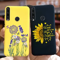 Huawei社Y6p Y5p Y7pケース新ファッションフラワー漫画huawei社Y6p 2020 y 5p 7pケースhuawei社Y7P coque fundasバンパー